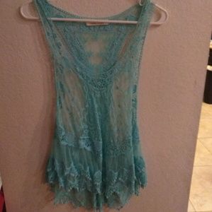 Lace tank top.